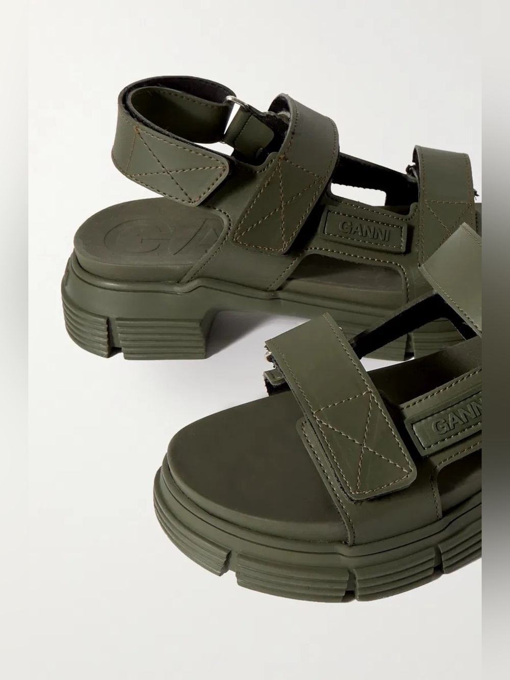 GANNI Recycled Rubber Chunky Sandal